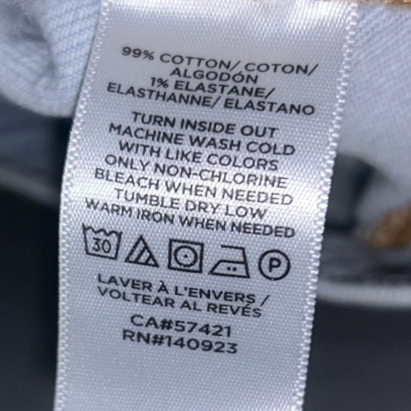 Loft Shorts Jean Curvy Fresh Cut High Rise Cut Off Raw Hem Bottoms Denim Shorts - Picture 8 of 9